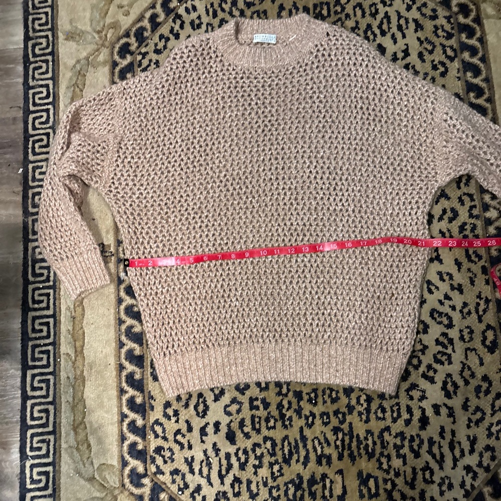 New with tags. Brunello Cucinelli open weave sweater with metallic thread - Picture 10 of 14